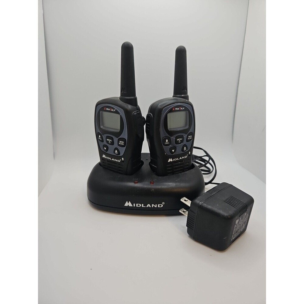 Midland Walkie Talkie Set LXT560 with DeskTop Charger 18CVP6-REV B Working